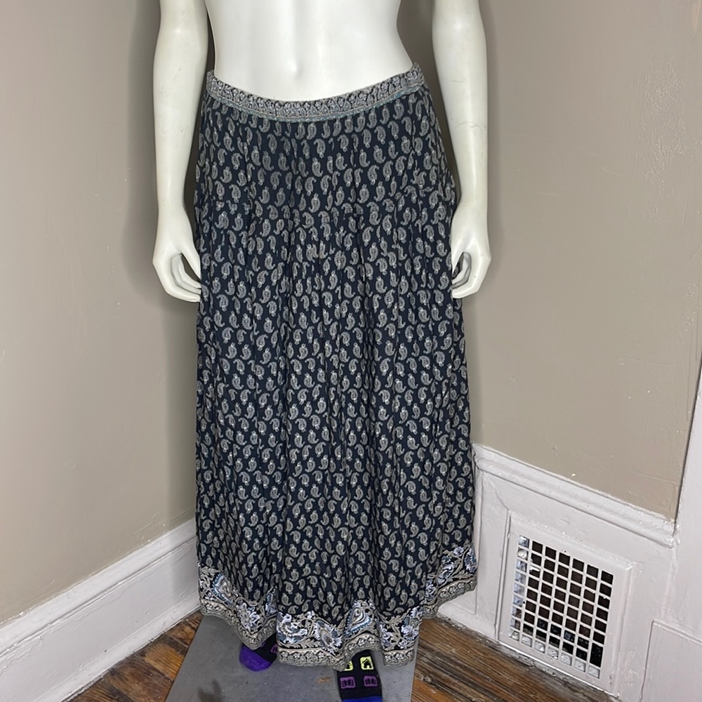 Express Midi Maxi Pleated Paisley Skirt Size Medium